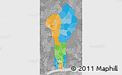 Political Map of Benin, desaturated