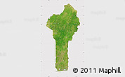 Satellite Map of Benin, cropped outside