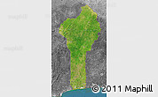 Satellite Map of Benin, desaturated, land only