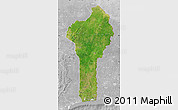 Satellite Map of Benin, lighten, desaturated