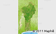 Satellite Map of Benin, physical outside