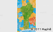 Satellite Map of Benin, political outside