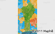 Satellite Map of Benin, political outside, satellite sea