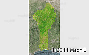 Satellite Map of Benin, semi-desaturated