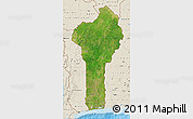 Satellite Map of Benin, shaded relief outside
