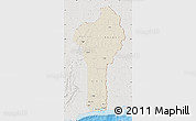 Shaded Relief Map of Benin, lighten, semi-desaturated, land only