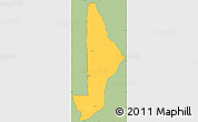 Savanna Style Simple Map of Aplahoue, cropped outside