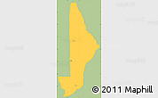 Savanna Style Simple Map of Aplahoue, single color outside