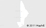 Silver Style Simple Map of Aplahoue, single color outside