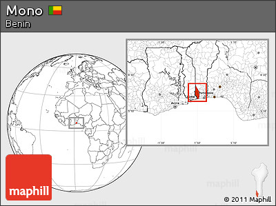 Blank Location Map of Mono