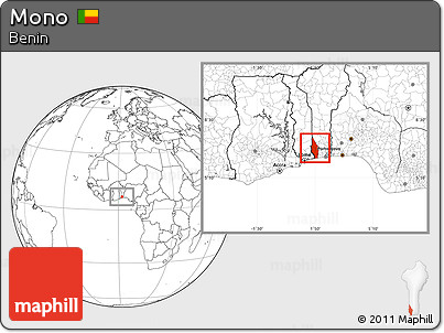 Blank Location Map of Mono