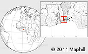 Blank Location Map of Mono, highlighted country
