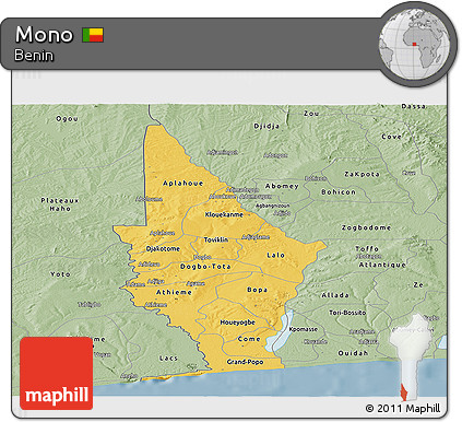 Savanna Style Panoramic Map of Mono