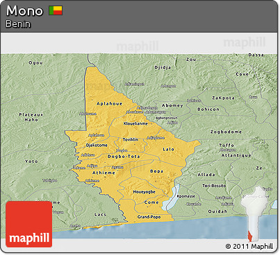 Savanna Style Panoramic Map of Mono