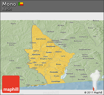 Savanna Style Panoramic Map of Mono