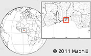 Blank Location Map of Adjarra, highlighted parent region