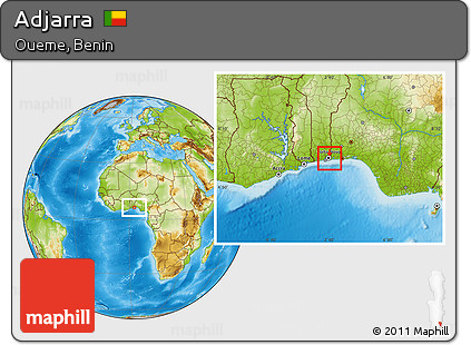 Physical Location Map of Adjarra