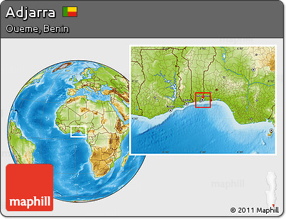 Physical Location Map of Adjarra