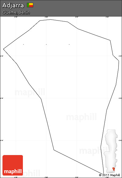 Blank Simple Map of Adjarra, cropped outside, no labels