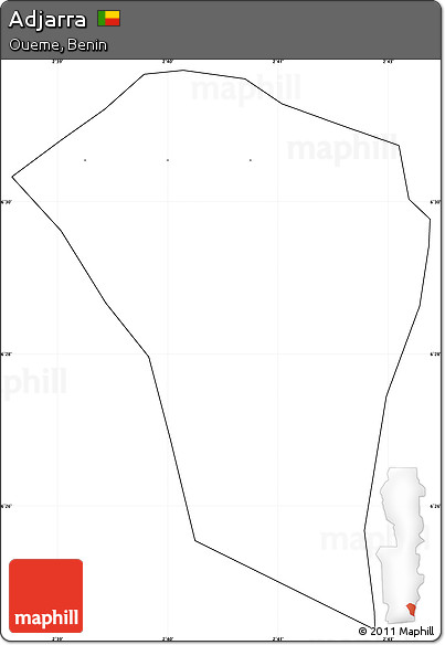 Blank Simple Map of Adjarra, cropped outside, no labels