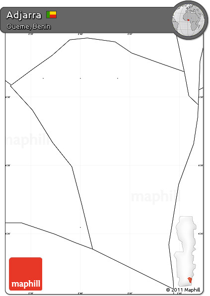Blank Simple Map of Adjarra, no labels