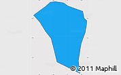 Political Simple Map of Adjarra, cropped outside