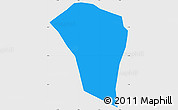 Political Simple Map of Adjarra, single color outside