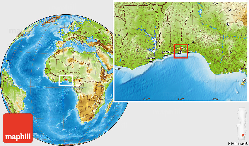 Physical Location Map of Avrankou