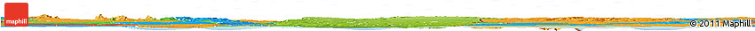 Physical Horizon Map of Oueme, political outside