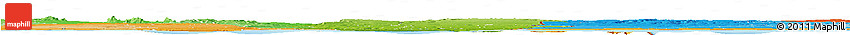 Physical Horizon Map of Oueme, political shades outside
