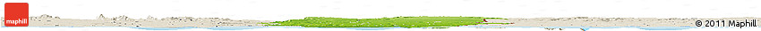Physical Horizon Map of Oueme, shaded relief outside