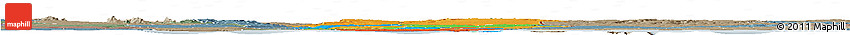 Political Horizon Map of Oueme, semi-desaturated