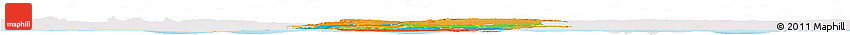 Political Horizon Map of Oueme, single color outside