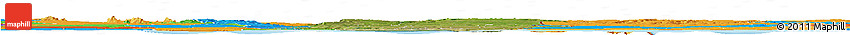 Satellite Horizon Map of Oueme, political outside