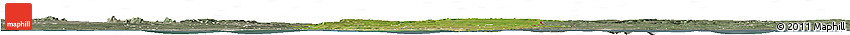 Satellite Horizon Map of Oueme, semi-desaturated