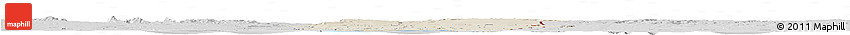 Shaded Relief Horizon Map of Oueme, desaturated