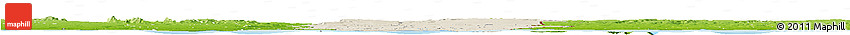 Shaded Relief Horizon Map of Oueme, physical outside