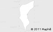 Silver Style Simple Map of Ifangni