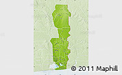 Physical Map of Oueme, lighten