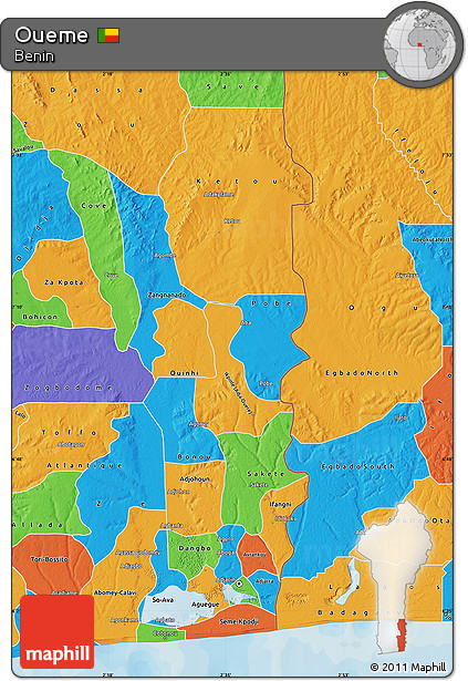 Political Map of Oueme