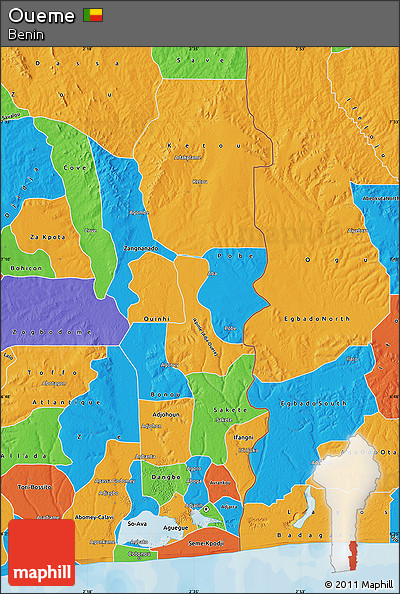 Political Map of Oueme