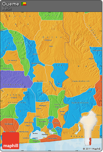 Political Map of Oueme