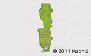 Satellite Map of Oueme, cropped outside