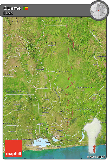 Satellite Map of Oueme