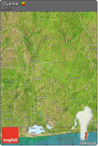 Satellite Map of Oueme