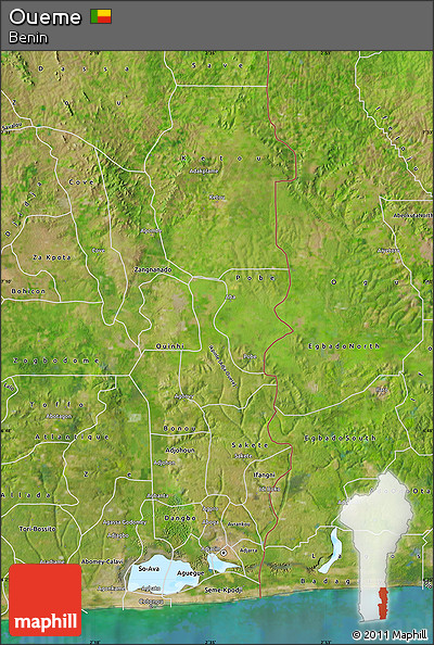 Satellite Map of Oueme