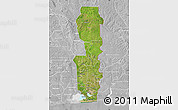 Satellite Map of Oueme, lighten, desaturated