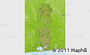 Satellite Map of Oueme, physical outside