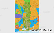 Satellite Map of Oueme, political outside