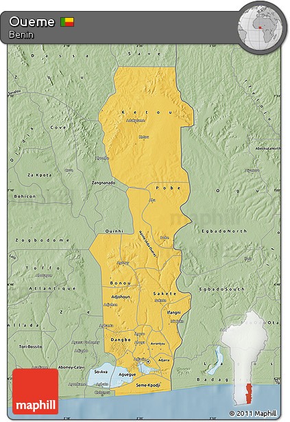 Savanna Style Map of Oueme